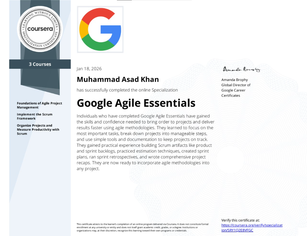 Google Agile Essentials