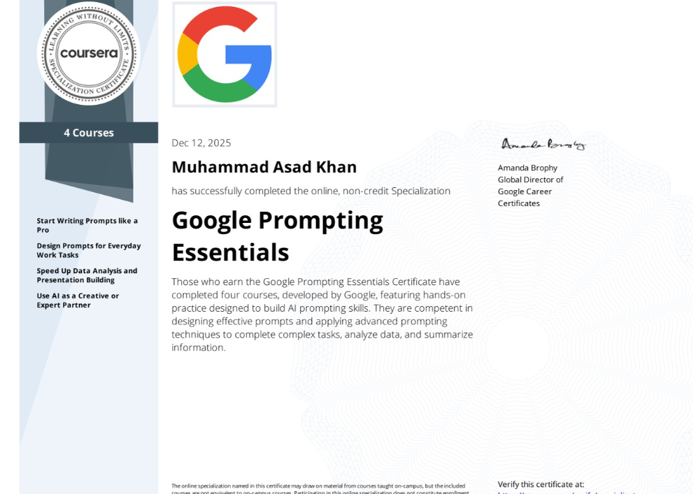 Google Prompting Essentials