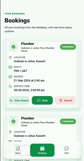Asaaniyat Bookings Ledger Screen