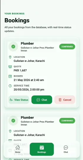 Asaaniyat Bookings Ledger Screen