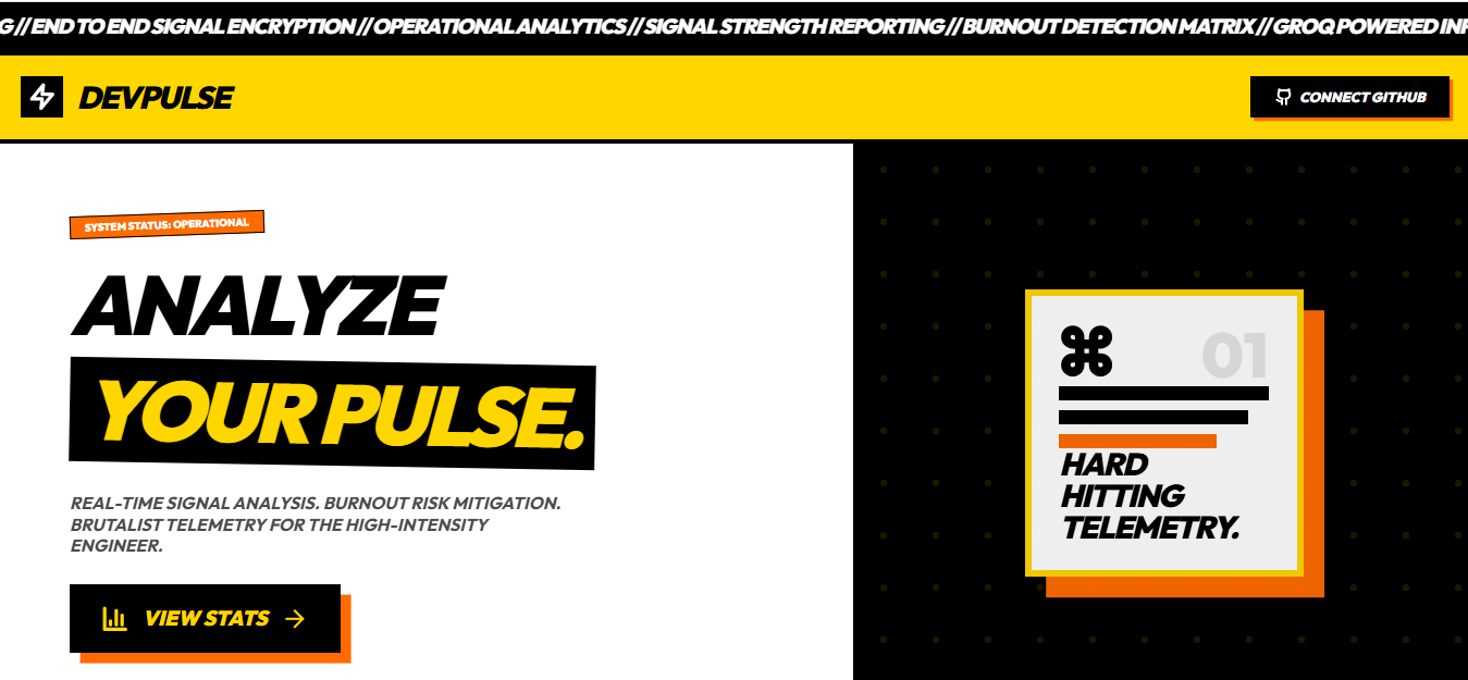 DevPulse screenshot