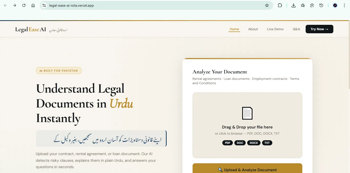 LegalEaseAI screenshot